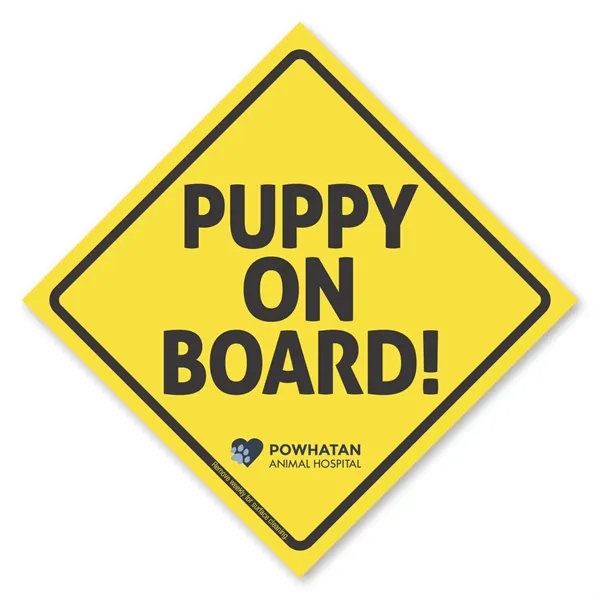 4" x 4" square shaped magnetic car sign with four color... from ASI 68507 The Magnet Group / Magnet LLC™