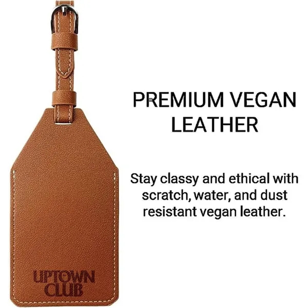 Faux vegan leather luggage tag with AirTag pocket.... from ASI 39552 BEL Promo