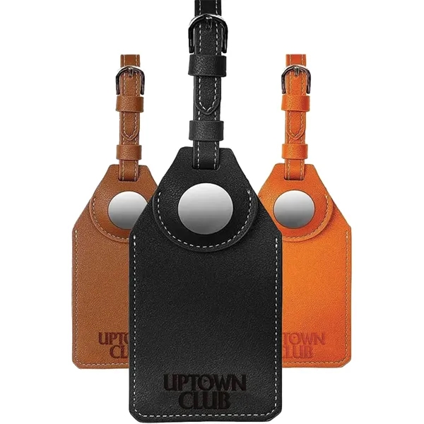 Faux vegan leather luggage tag with AirTag pocket.... from ASI 39552 BEL Promo