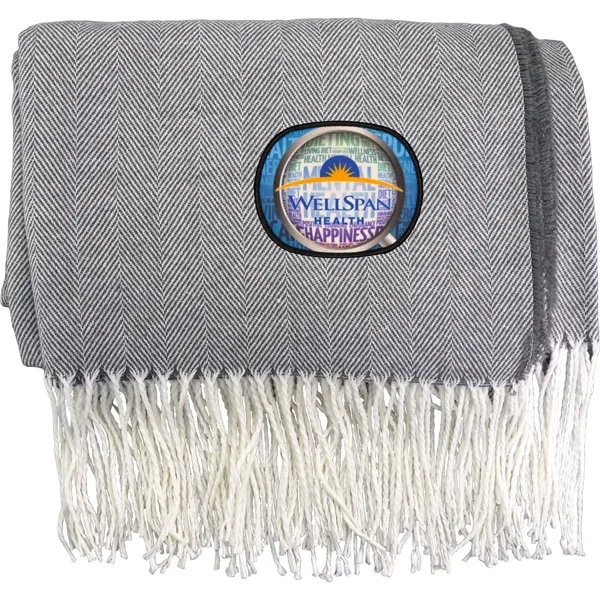Fringed Emblem Throw Blanket... from ASI 30208 A P Specialties / AP Specialties
