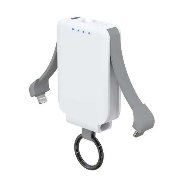 Keychain power bank with built-in 2000mAh battery and flashlight.... from ASI 39552 BEL Promo