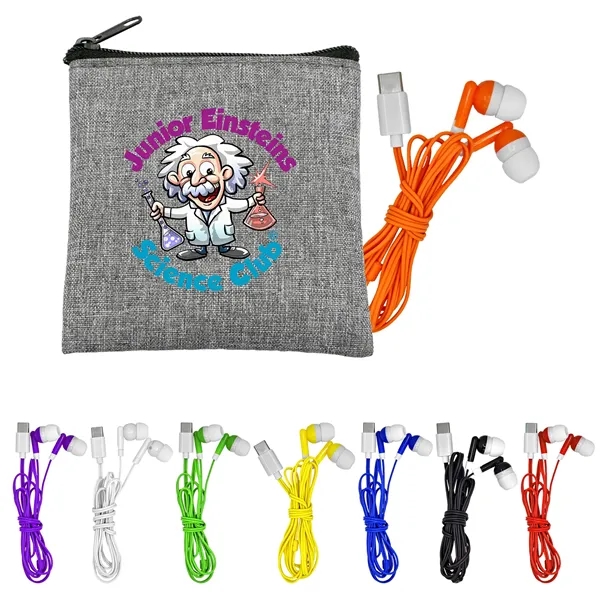 Recycled Type C Colorful Earbud Set... from ASI 30208 A P Specialties / AP Specialties