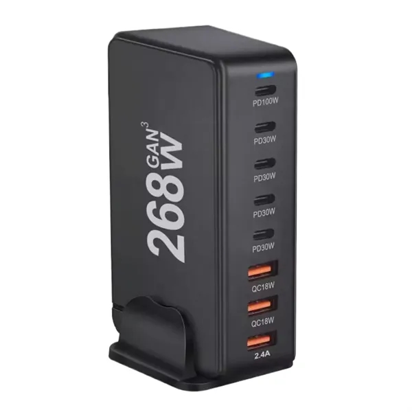 8-Port USB speed charge station - 268 W plus laser engraving... from ASI 37218 Athena Promo (tm)