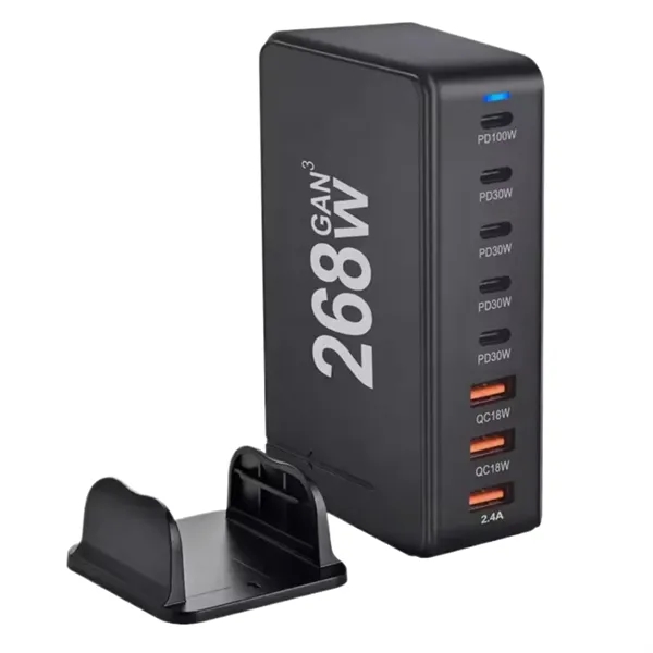 8-Port USB speed charge station - 268 W plus laser engraving... from ASI 37218 Athena Promo (tm)