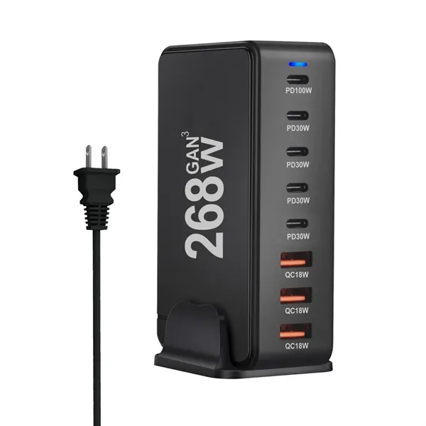 8-Port USB speed charge station - 268 W plus laser engraving... from ASI 37218 Athena Promo (tm)