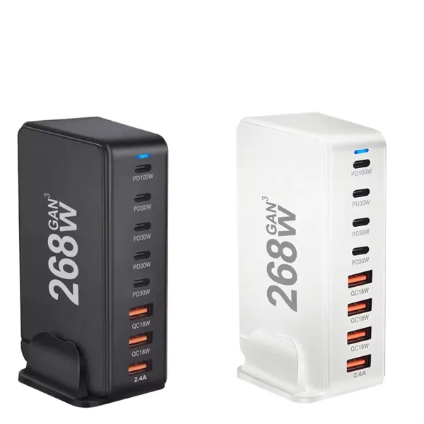 8-Port USB speed charge station - 268 W plus laser engraving... from ASI 37218 Athena Promo (tm)