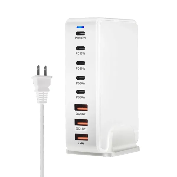 8-Port USB speed charge station - 268 W plus laser engraving... from ASI 37218 Athena Promo (tm)