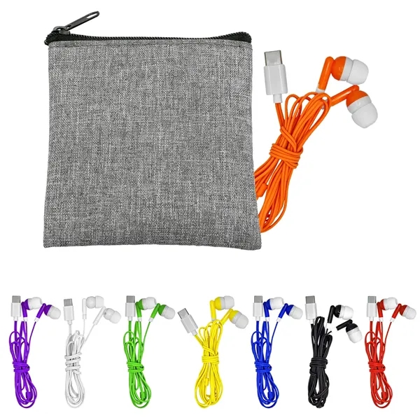 Recycled Type C Colorful Earbud Set... from ASI 30208 A P Specialties / AP Specialties