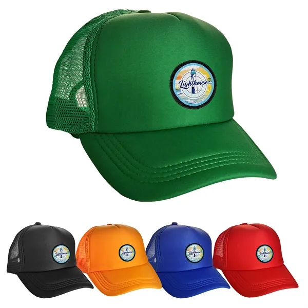 Colorful Foam Embroidered Emblem Trucker Hat... from ASI 30208 A P Specialties / AP Specialties