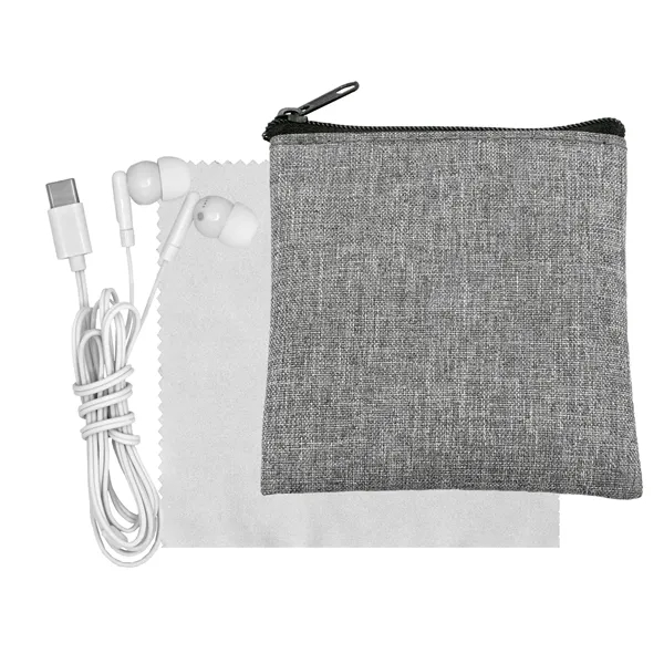 Recycled Cloth & Colorful Type C Ear Buds... from ASI 30208 A P Specialties / AP Specialties