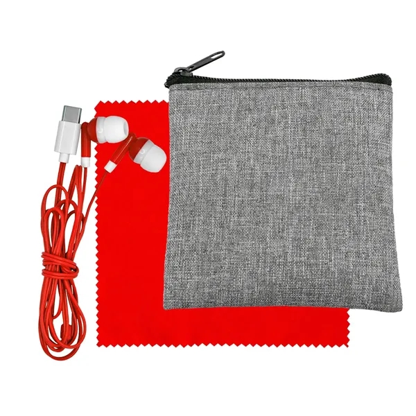 Recycled Cloth & Colorful Type C Ear Buds... from ASI 30208 A P Specialties / AP Specialties