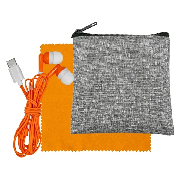 Recycled Cloth & Colorful Type C Ear Buds... from ASI 30208 A P Specialties / AP Specialties