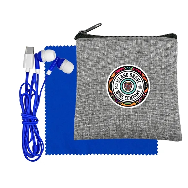 Recycled Cloth & Colorful Type C Ear Buds... from ASI 30208 A P Specialties / AP Specialties