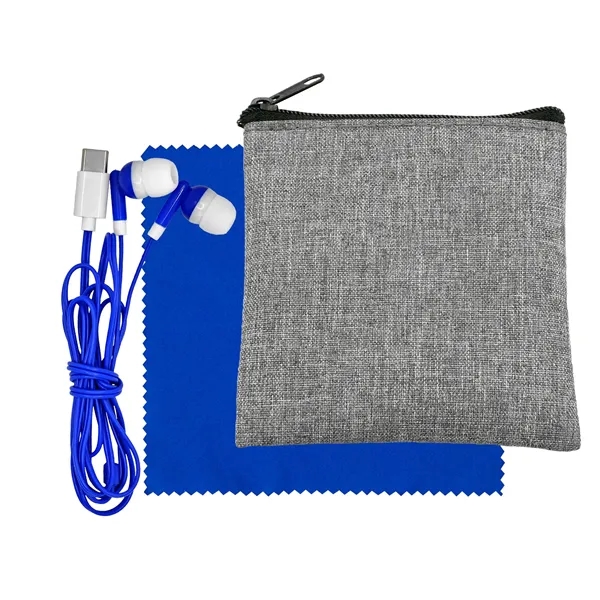 Recycled Cloth & Colorful Type C Ear Buds... from ASI 30208 A P Specialties / AP Specialties