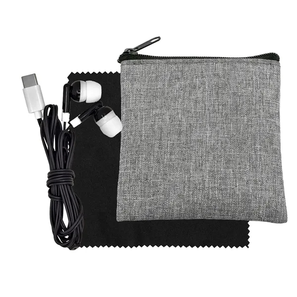 Recycled Cloth & Colorful Type C Ear Buds... from ASI 30208 A P Specialties / AP Specialties