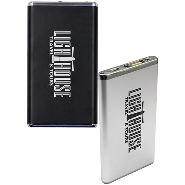 3000 mAh UL certified aluminum slim power bank with dual inputs.... from ASI 39552 BEL Promo