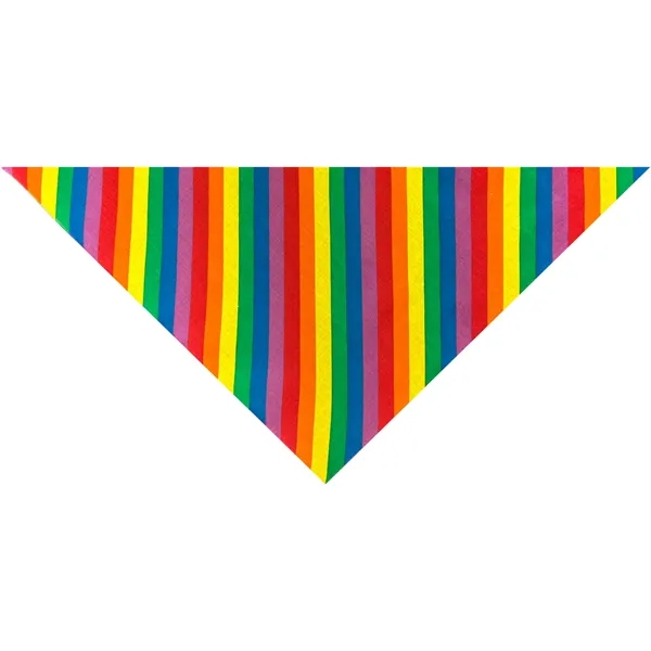 22" x 22" x 29" rainbow pride themed pet triangle bandannas... from ASI 44020 Bandanna Promotions By CARO-LINE / Swag-Wag Pets