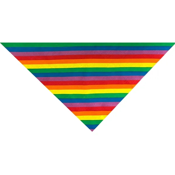22" x 22" x 29" rainbow pride themed pet triangle bandannas... from ASI 44020 Bandanna Promotions By CARO-LINE / Swag-Wag Pets