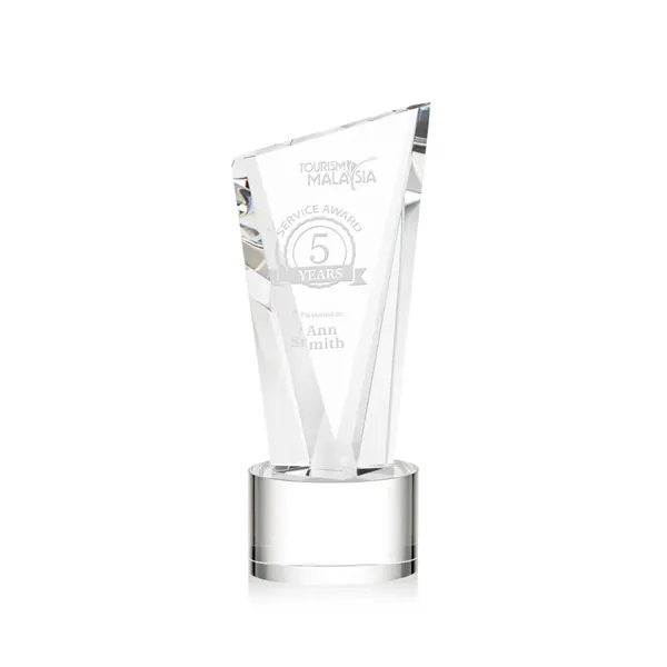 The Optical Crystal Plymouth Award features a beautiful slanted top and... from ASI 84592 St Regis Group / St Regis