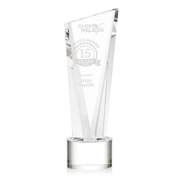 The Optical Crystal Plymouth Award features a beautiful slanted top and... from ASI 84592 St Regis Group / St Regis