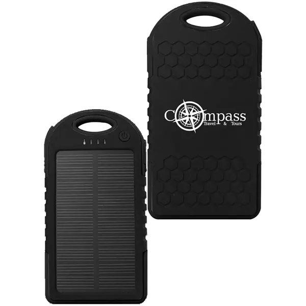 4000mAh water resistant solar power bank also functions as ultra-bright LED... from ASI 39552 BEL Promo