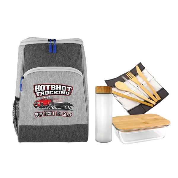 BAY COOLER BACKPACK GLASS LUNCH SET... from ASI 30208 A P Specialties / AP Specialties