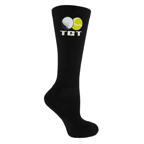 Women's compression socks made of polyester, nylon, and spandex for shoe... from ASI 90160 Suntex Industries
