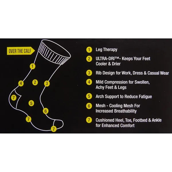 Women's compression socks made of polyester, nylon, and spandex for shoe... from ASI 90160 Suntex Industries
