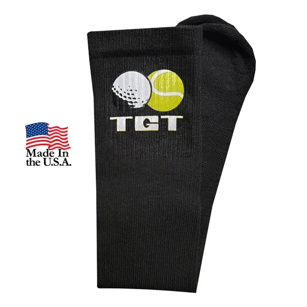 Women's compression socks made of polyester, nylon, and spandex for shoe... from ASI 90160 Suntex Industries