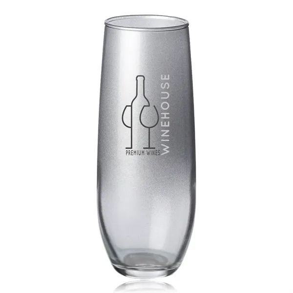 9 oz. stemless champagne glass with silver gradient finish.... from ASI 39552 BEL Promo