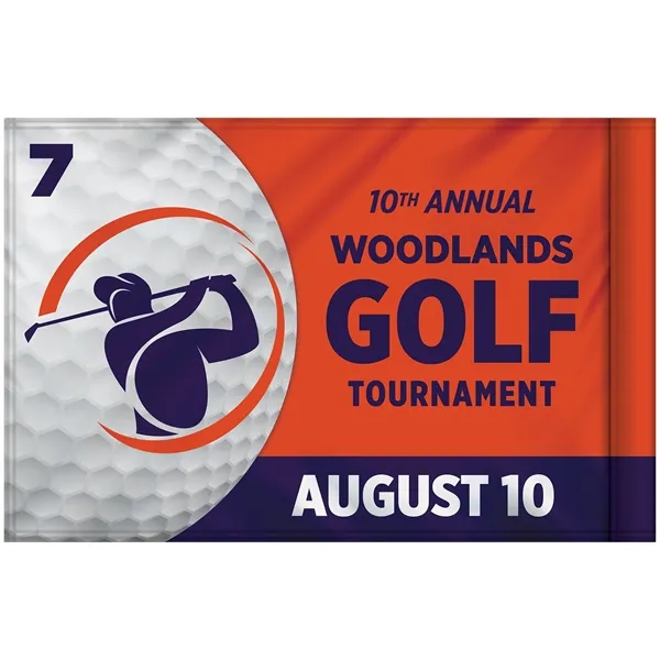 14" x 20" Custom Double Sided Knitted Polyester Golf Flag with... from ASI 80228 Quinn