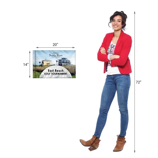 Outdoor 14" x 20" standard size knit polyester golf flag with... from ASI 80228 Quinn