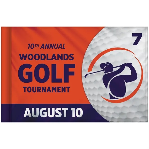Outdoor 14" x 20" standard size knit polyester golf flag with... from ASI 80228 Quinn