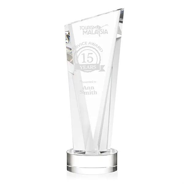 The Optical Crystal Plymouth Award features a beautiful slanted top and... from ASI 84592 St Regis Group / St Regis