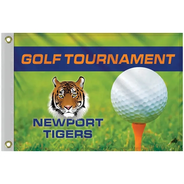 14" x 20" Custom Double Sided Knitted Polyester Golf Flag with... from ASI 80228 Quinn