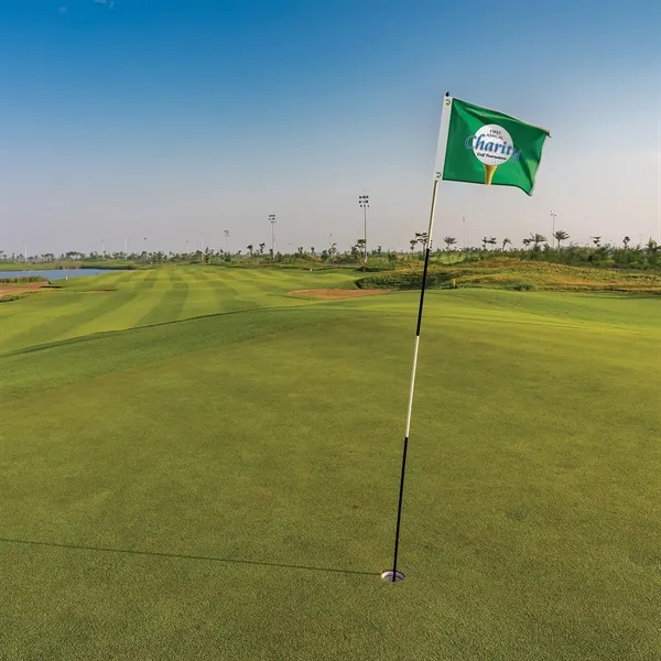 14" x 20" Custom Double Sided Knitted Polyester Golf Flag with... from ASI 80228 Quinn