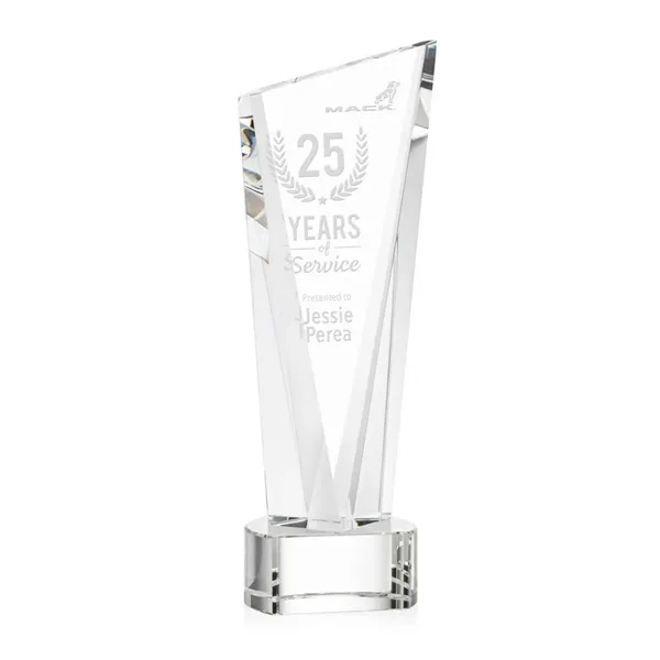 The Optical Crystal Plymouth Award features a beautiful slanted top and... from ASI 84592 St Regis Group / St Regis