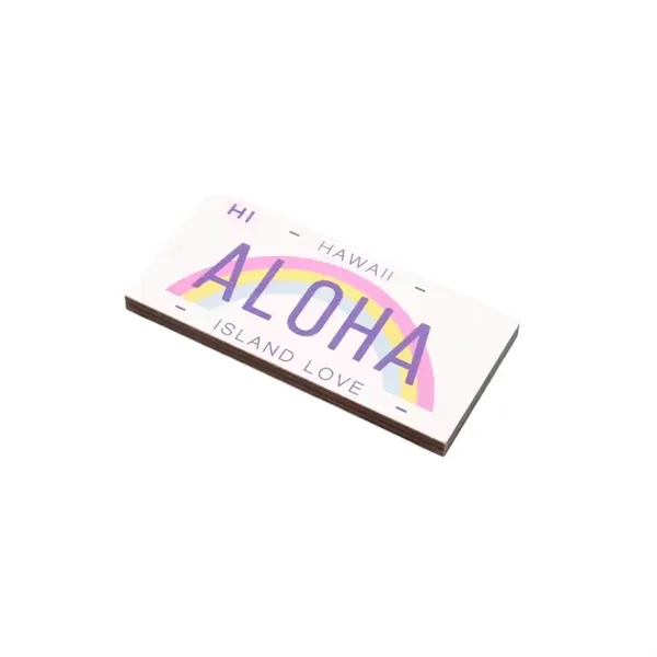 Rectangle shape wooden souvenir magnet plus full color UV imprint on... from ASI 37218 Athena Promo (tm)