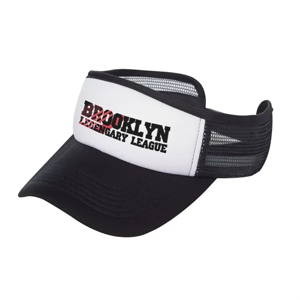 Two-tone polyester visor with side mesh.... from ASI 39552 BEL Promo