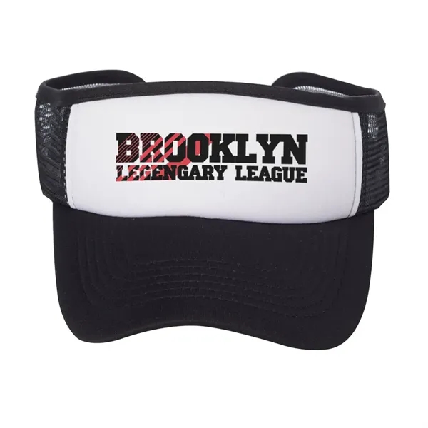 Two-tone polyester visor with side mesh.... from ASI 39552 BEL Promo