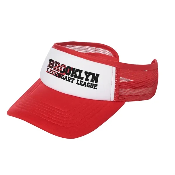 Two-tone polyester visor with side mesh.... from ASI 39552 BEL Promo
