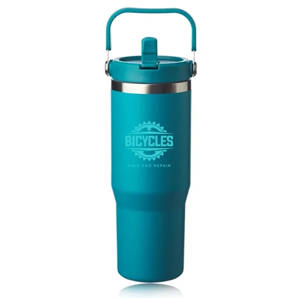 30 oz. double wall insulated stainless steel travel mug with handle,... from ASI 39552 BEL Promo