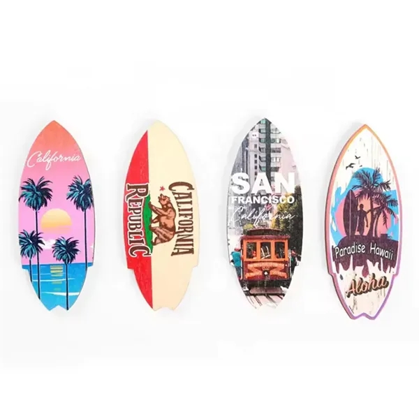 Rocket shape wooden souvenir magnet plus full color UV imprint on... from ASI 37218 Athena Promo (tm)