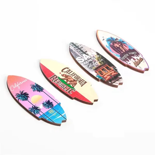 Rocket shape wooden souvenir magnet plus full color UV imprint on... from ASI 37218 Athena Promo (tm)