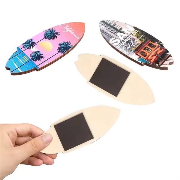 Rocket shape wooden souvenir magnet plus full color UV imprint on... from ASI 37218 Athena Promo (tm)