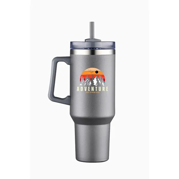 40 oz tumbler w/ handle & straw, insulated... from ASI 36558 Aprons, Etc.