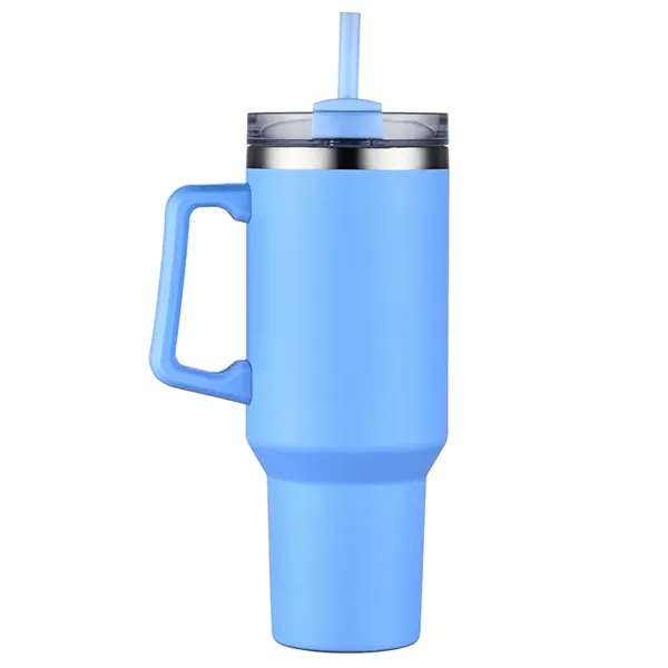 40 oz tumbler w/ handle & straw, insulated... from ASI 36558 Aprons, Etc.