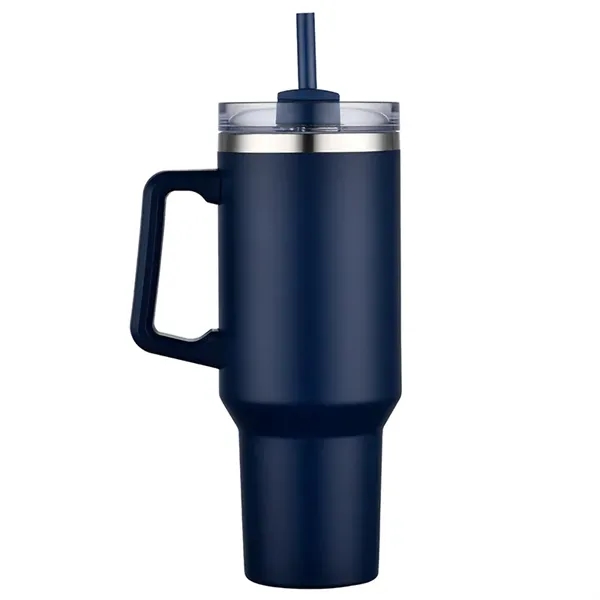 40 oz tumbler w/ handle & straw, insulated... from ASI 36558 Aprons, Etc.