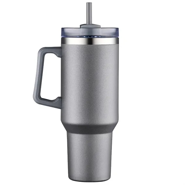 40 oz tumbler w/ handle & straw, insulated... from ASI 36558 Aprons, Etc.
