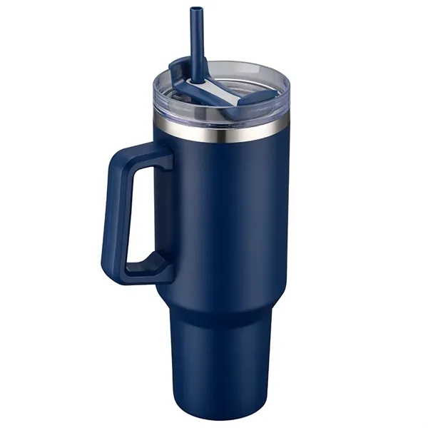 40 oz tumbler w/ handle & straw, insulated... from ASI 36558 Aprons, Etc.